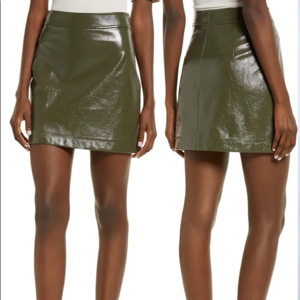 Leith faux leather mini skirt